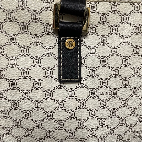 Celine Vintage Macadam Monogram Coated Canvas Tote Bag - Picture 8 of 16